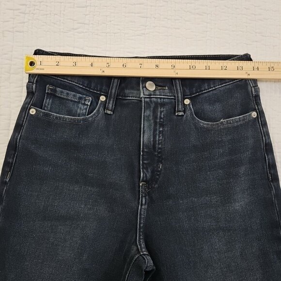 Banana Republic Premium Jeans Women's 27L (28x30) Raw Hem Dark Wash Leggings EUC - Picture 9 of 14